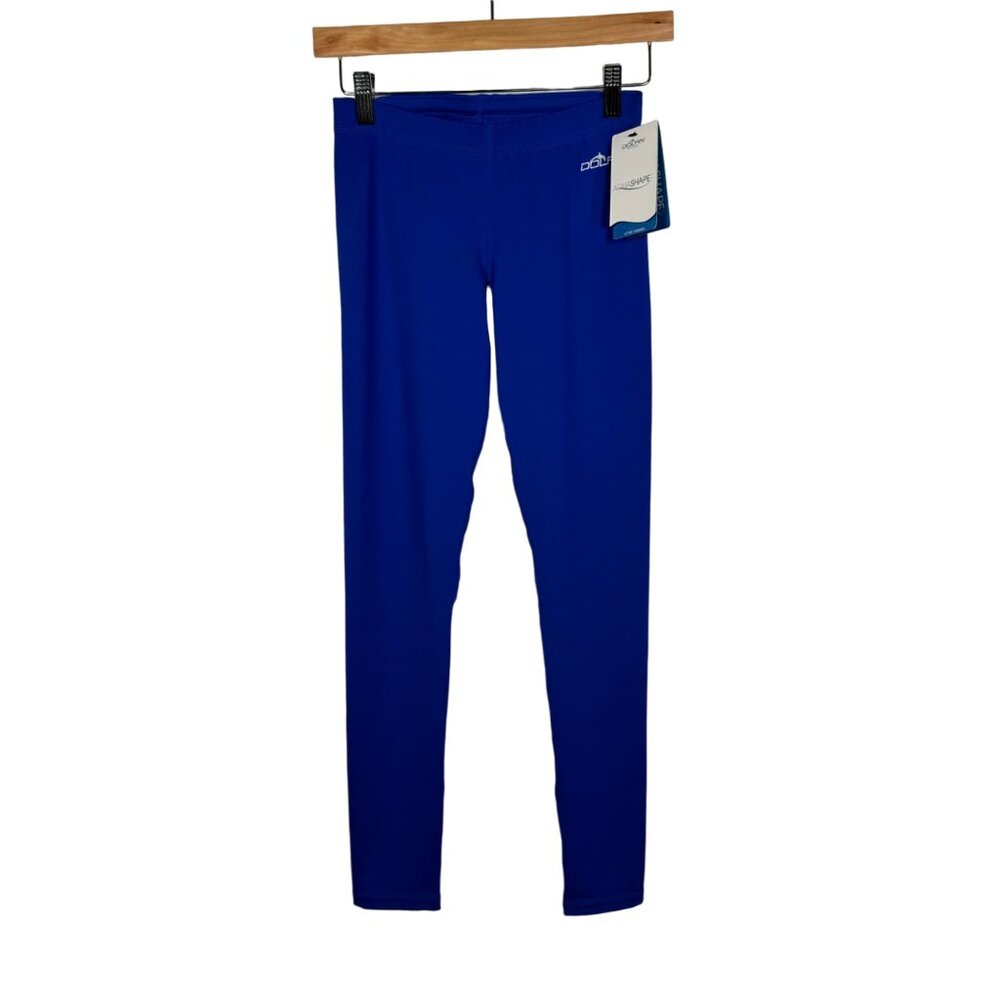 NWT Dolfin Aquashape Women's Swim Leggings Size S Blue Sun Protection Low Rise